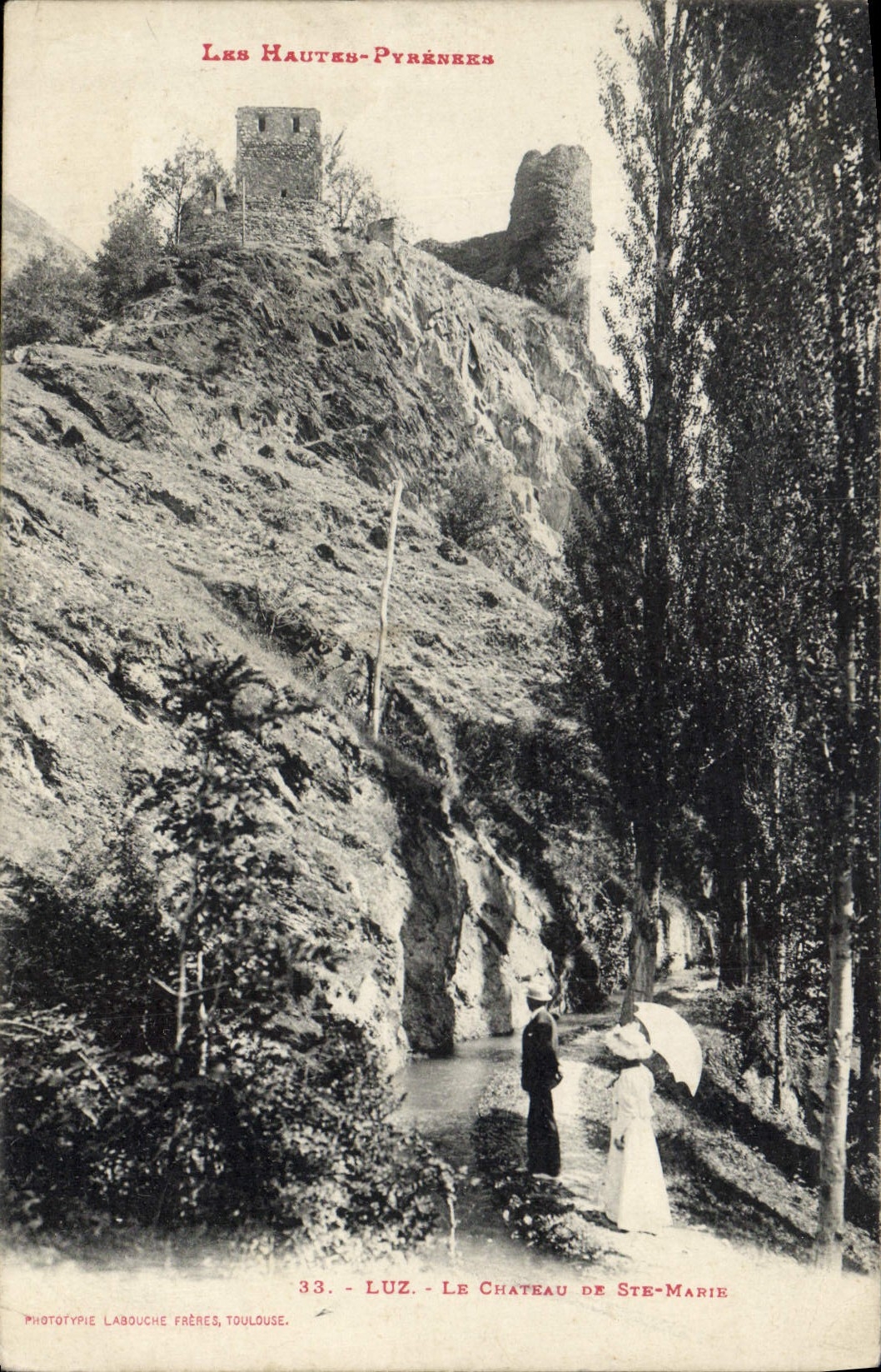 Luz - Le Château de Ste-Marie — Les Hautes-Pyrénées — Phototypie Labouche Frères, Toulouse, n°33