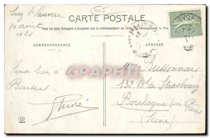 Luz - Le Château de Ste-Marie — Les Hautes-Pyrénées — Phototypie Labouche Frères, Toulouse, n°33 — Verso
