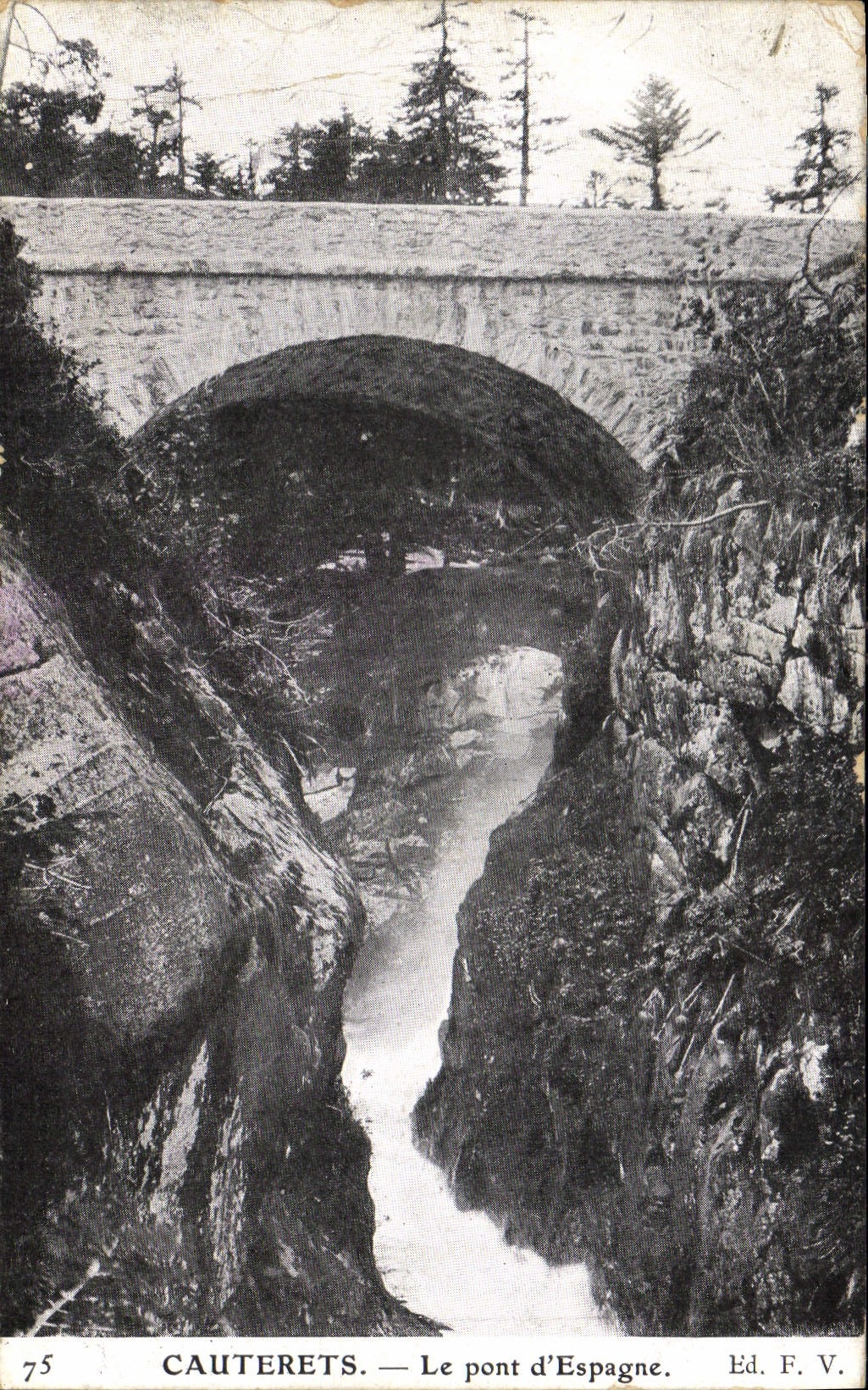 CPA Cauterets Le pont d'Espagne 