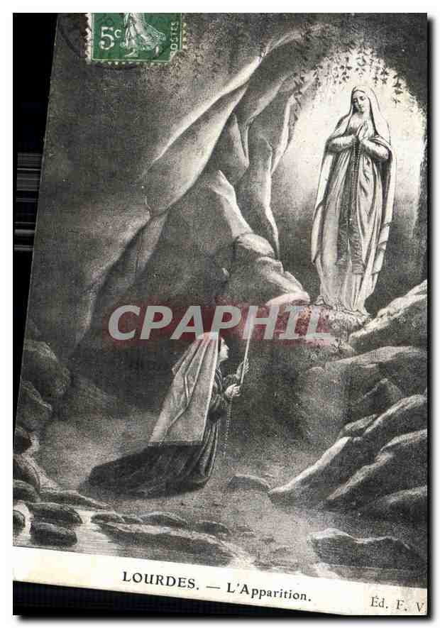 CPA Lourdes L'Apparition 