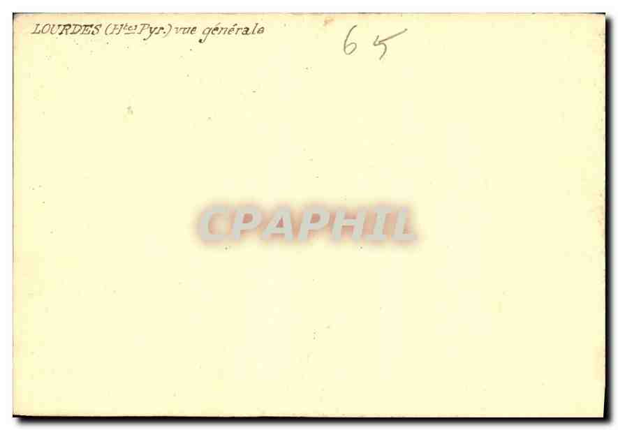 CPA Lourdes Htes Pyr vue generale  — Verso
