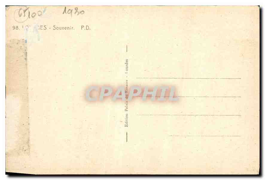 CPA A la Grotte Benie J'Ai Prie Pour Vous  — Verso