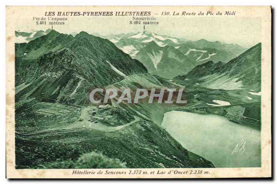 CPA Les Hautes Pyrenees Illustrees La Route du Pic du Midi 