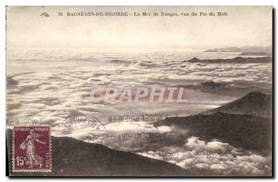 CPA Bagneres de Bigorre La Mer de Nuages vue du Pic du Midi 