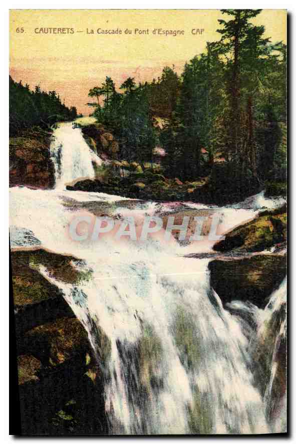 CPA Cauterets La Cascade du Pont d'Espagne 