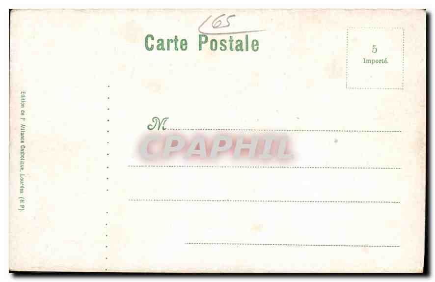 CPA Les Sanctuaires de Lourdes  — Verso