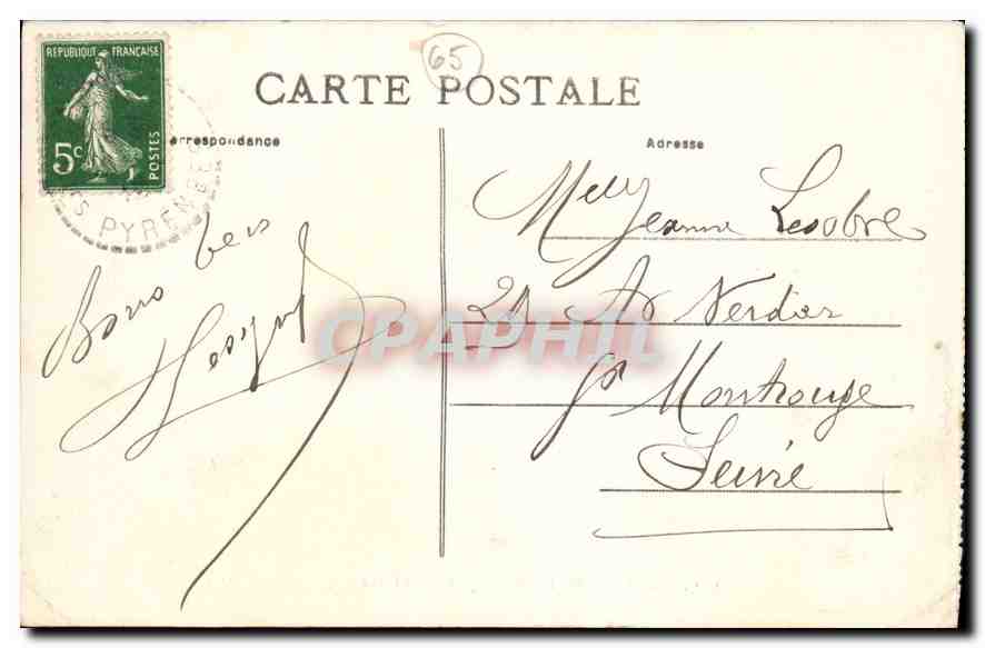 CPA Gavarnie Htes Pyr Le Gave  — Verso