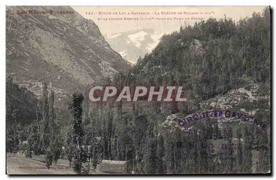 CPA Route de Luz a Gavarnie La Berche de Roland 