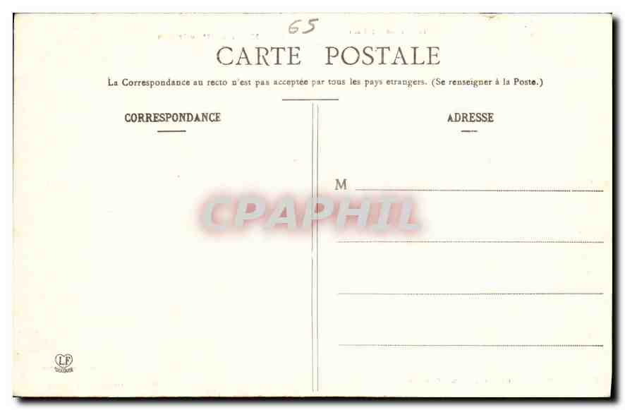 CPA Les Hautes Pyrenees Interieur du Cirque de Gavarnie  — Verso