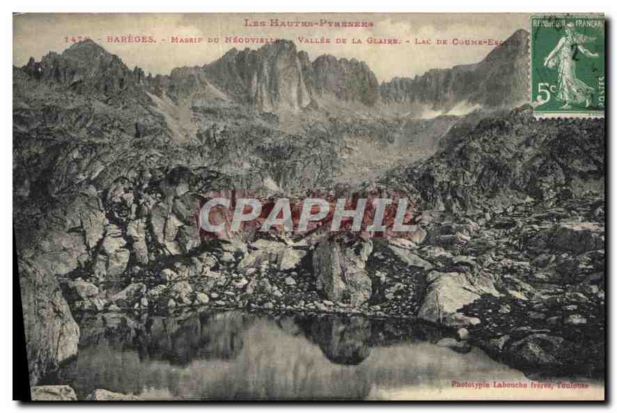 CPA Bareges Massif du Neouvielle Vallee de la Glaire Lac de Coume Escure