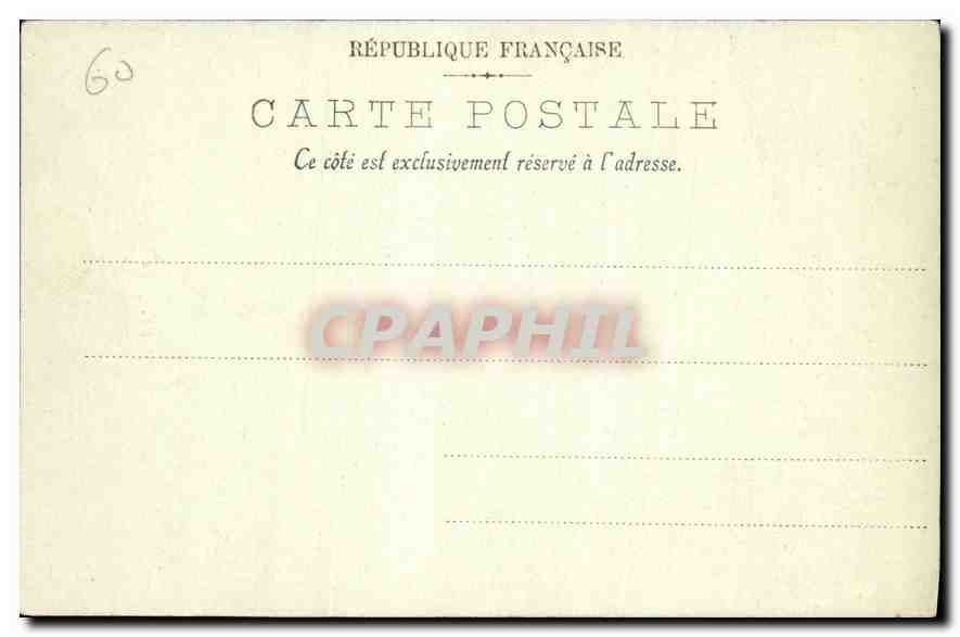 CPA Chateau de Chantilly La Chapelle  — Rückseite