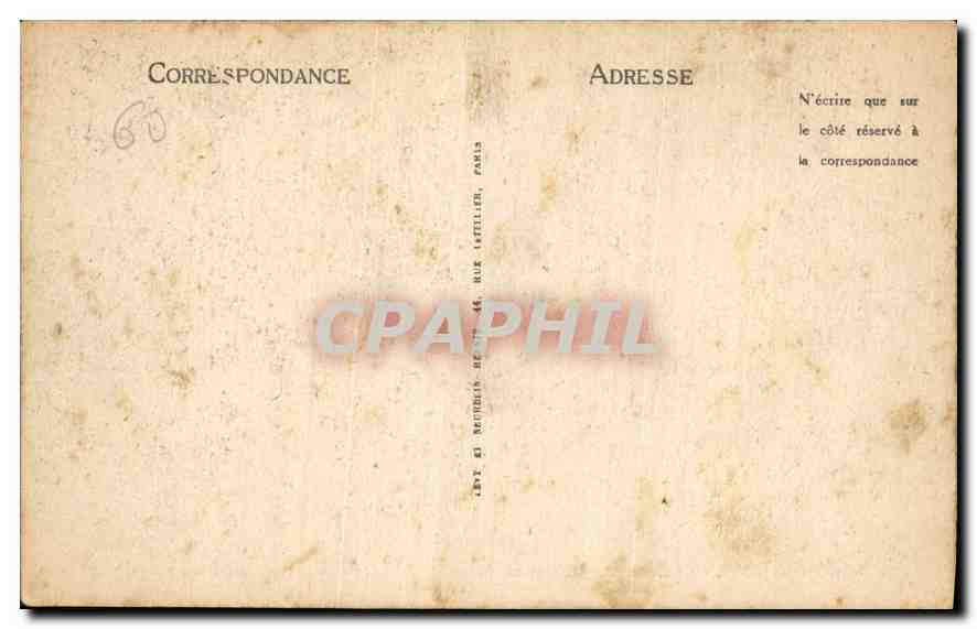 CPA Compiegne Le Chateau Chambre de Dauphin  — Rückseite