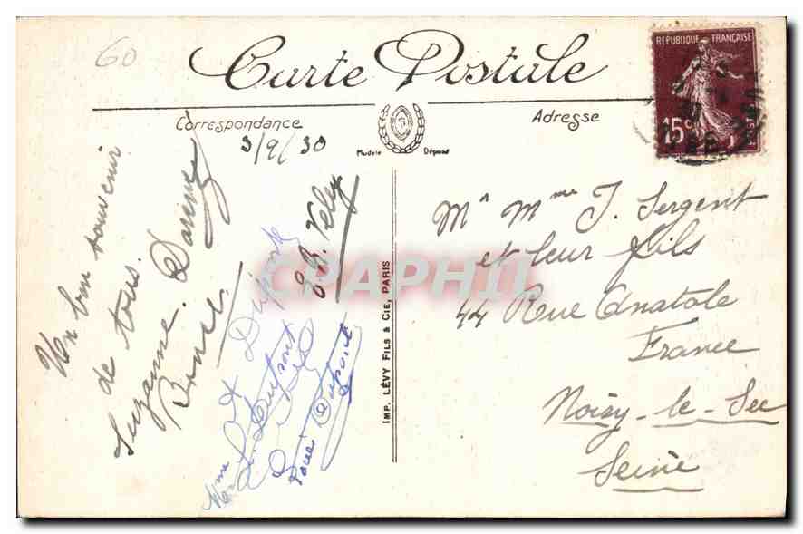 CPA Compiegne Le Chateau Le Salon de Musique  — Rückseite
