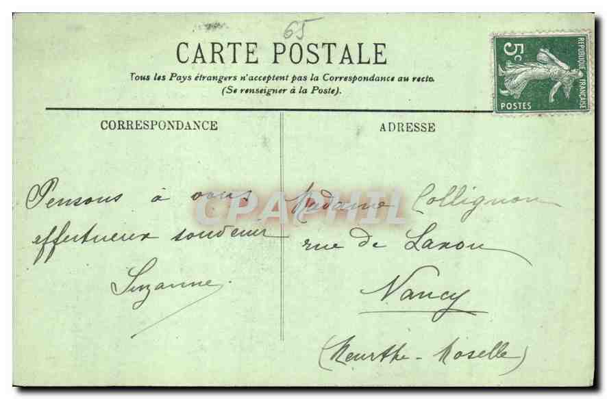 CPA Lourdes Le Calvaire Breton  — Verso