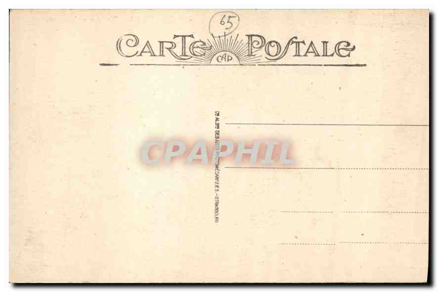 CPA Lourdes Les Piscines et le Gave  — Verso