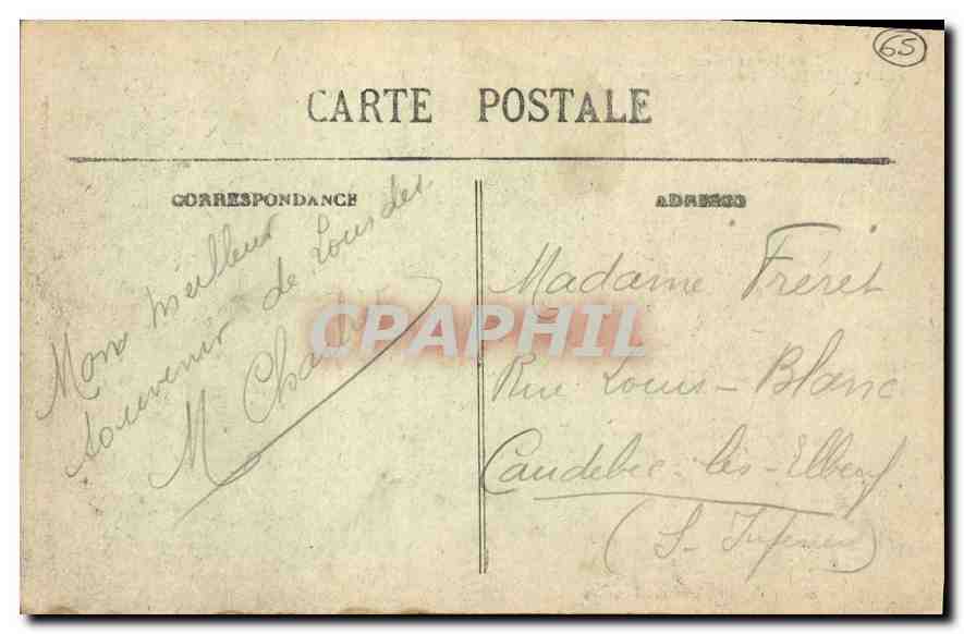 CPA Lourdes La Chateau Fort  — Verso
