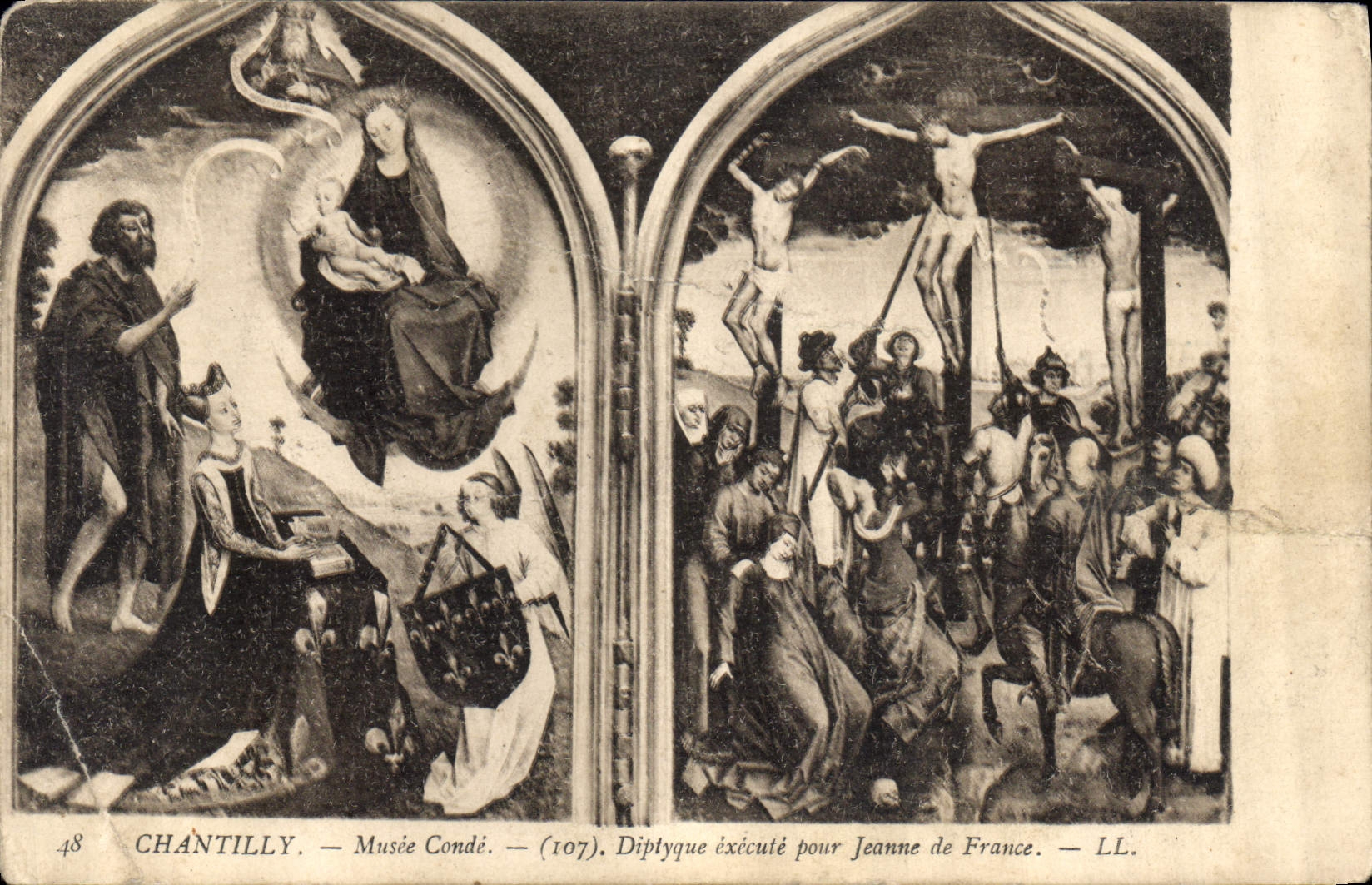 Chantilly — Musée Condé — Diptyque exécuté pour Jeanne de France — LL. (107)