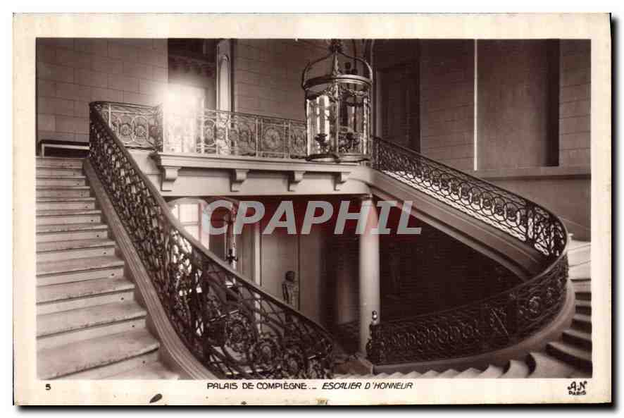 CPA Palais de Compiegne Escalier d'Honneur 