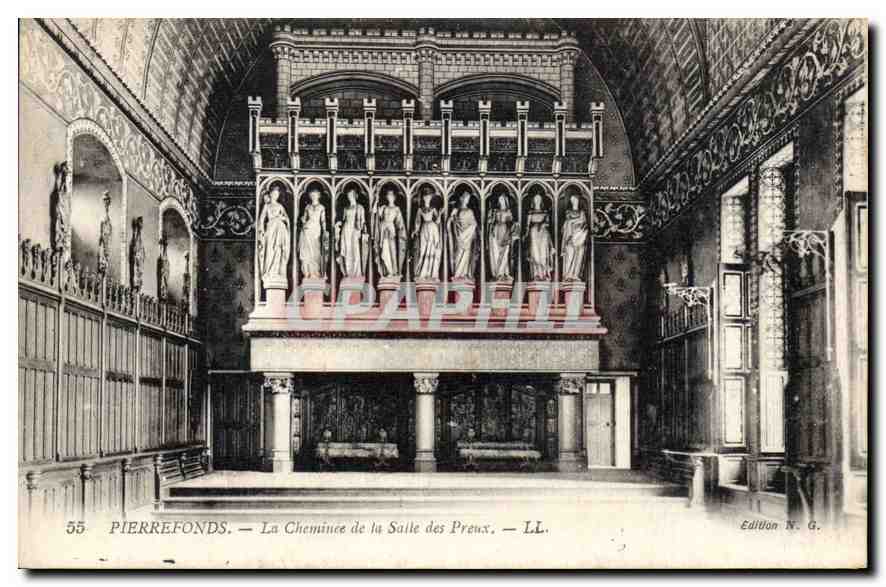 CPA Pierrefonds La Cheminee de la Salle des Preux 