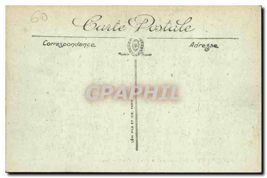 CPA Pierrefonds La Cheminee de la Salle des Preux  — Rückseite