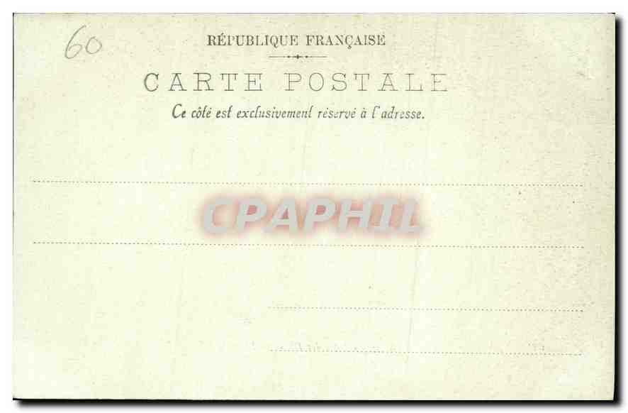 CPA Chateau de Compiegne La Salle des Fetes  — Rückseite