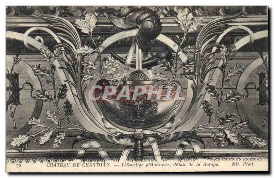 CPA Chateau de Chantilly L'Escalier d'Honneur detail de la Rampe 