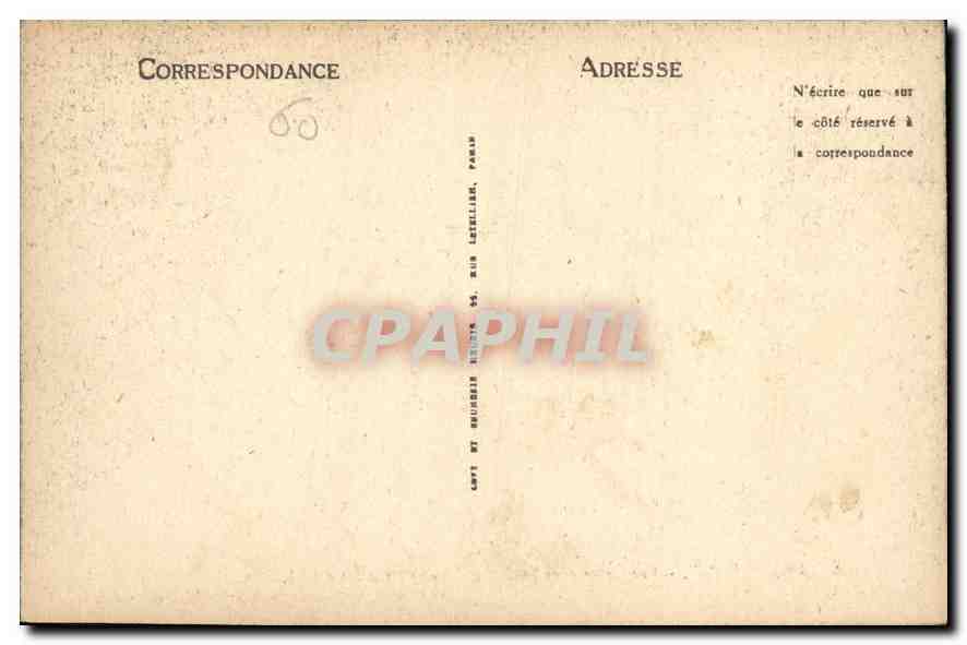 CPA Compiegne Vue prise sous la Tonnele et l'Escalier du Chateau  — Rückseite