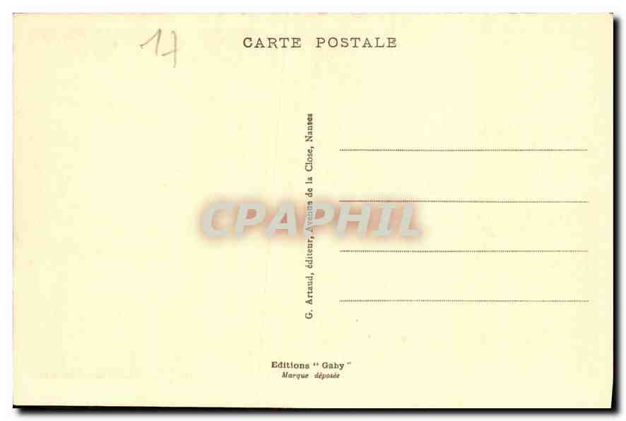 CPA La Rochelle Cour interieure de l'Hotel de Ville  — Rückseite