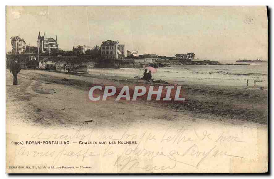 Royan-Pontaillac — Chalets sur les Rochers — Henne Grullier, 31, 42 bis et 44, rue Founouze, Lihourne