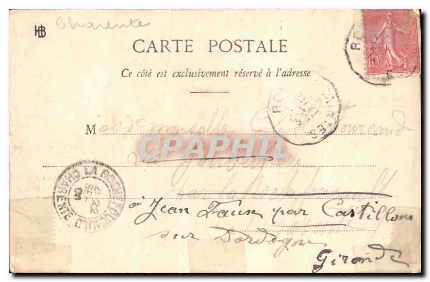 Royan-Pontaillac — Chalets sur les Rochers — Henne Grullier, 31, 42 bis et 44, rue Founouze, Lihourne — Rückseite