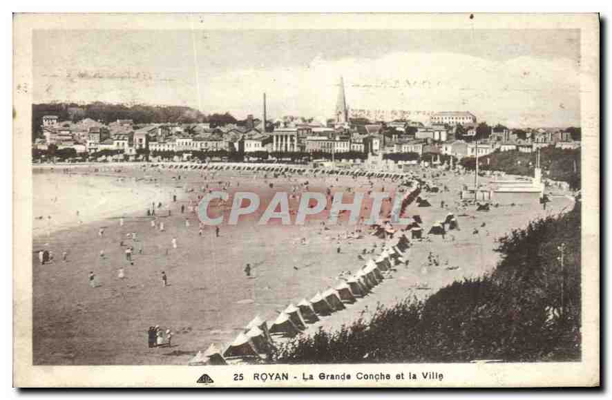 CPA Royan La Grande Conche et la Ville 