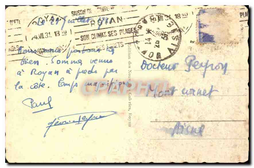 CPA Royan La Conche du Pigeonnier — Reverso