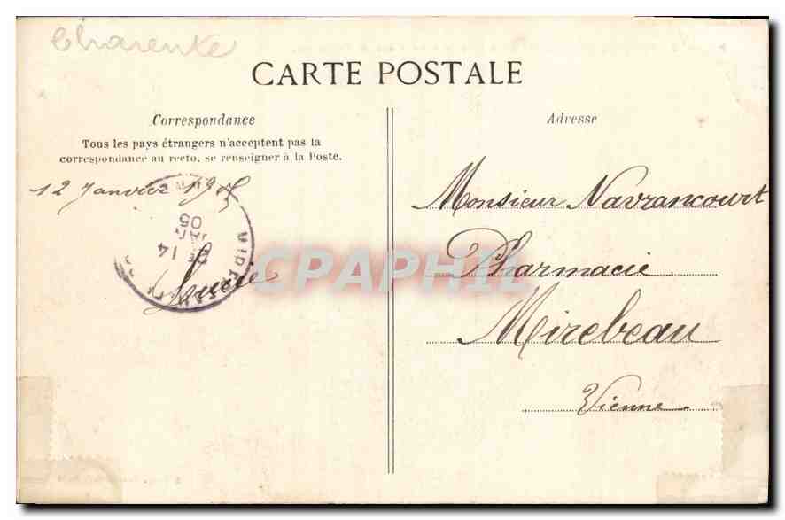 Environ de Royan : La Grotte aux Fées, à Vallières — Éditeur : Postes, n° 88 — Rückseite