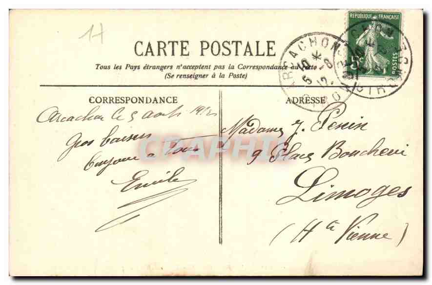 CPA Cote d'Argent Une Vague  — Verso