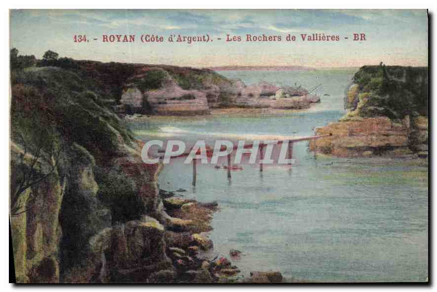 CPA Royan Cote d'Argent Les Rochers de Vallieres 