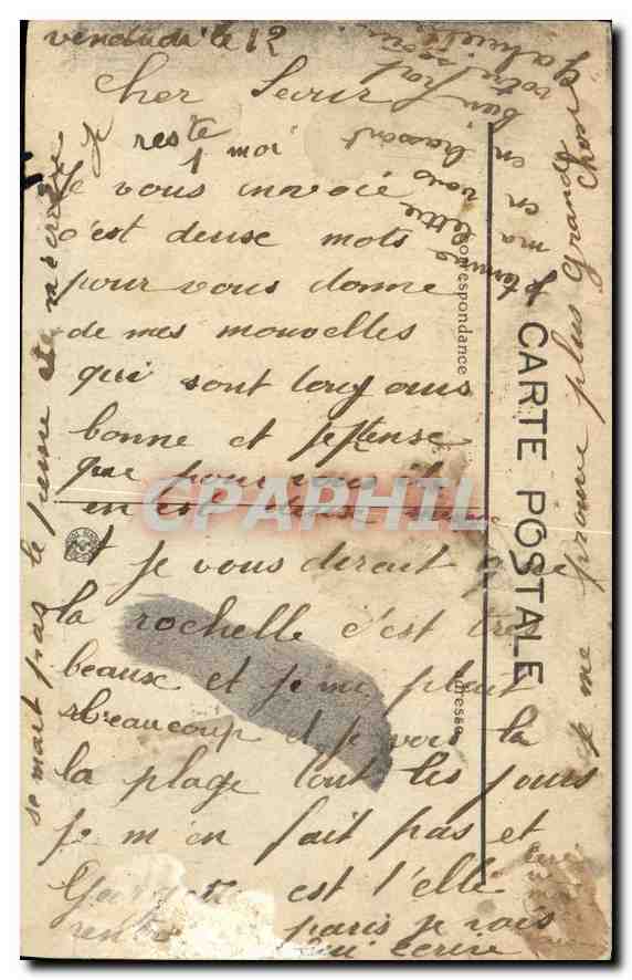 La Rochelle — Le Lac du Parc Charruyer — Hergévin, 86, rue des Merciers — Verso