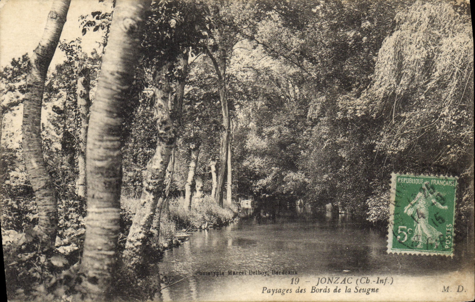 CPA Jonzac Ch Inf Paysages des Bords dela Seugne 