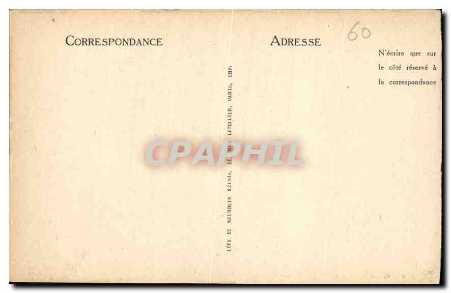 CPA Chantilly La Table Ronde  — Rückseite