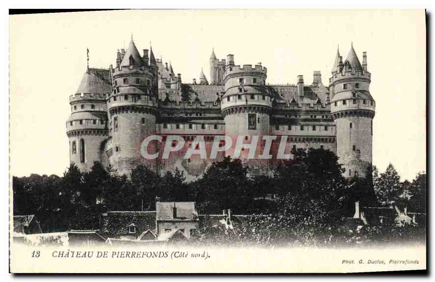 Château de Pierrefonds (Côté nord) — vue panoramique — Phot. G. Duclos, Pierrefonds