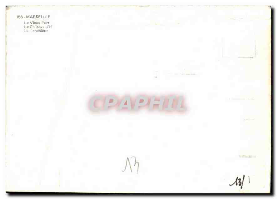 CPM Souvenir de Marseille Le Vieux Port Le Chateau d'If Le Canebiere  — Rückseite