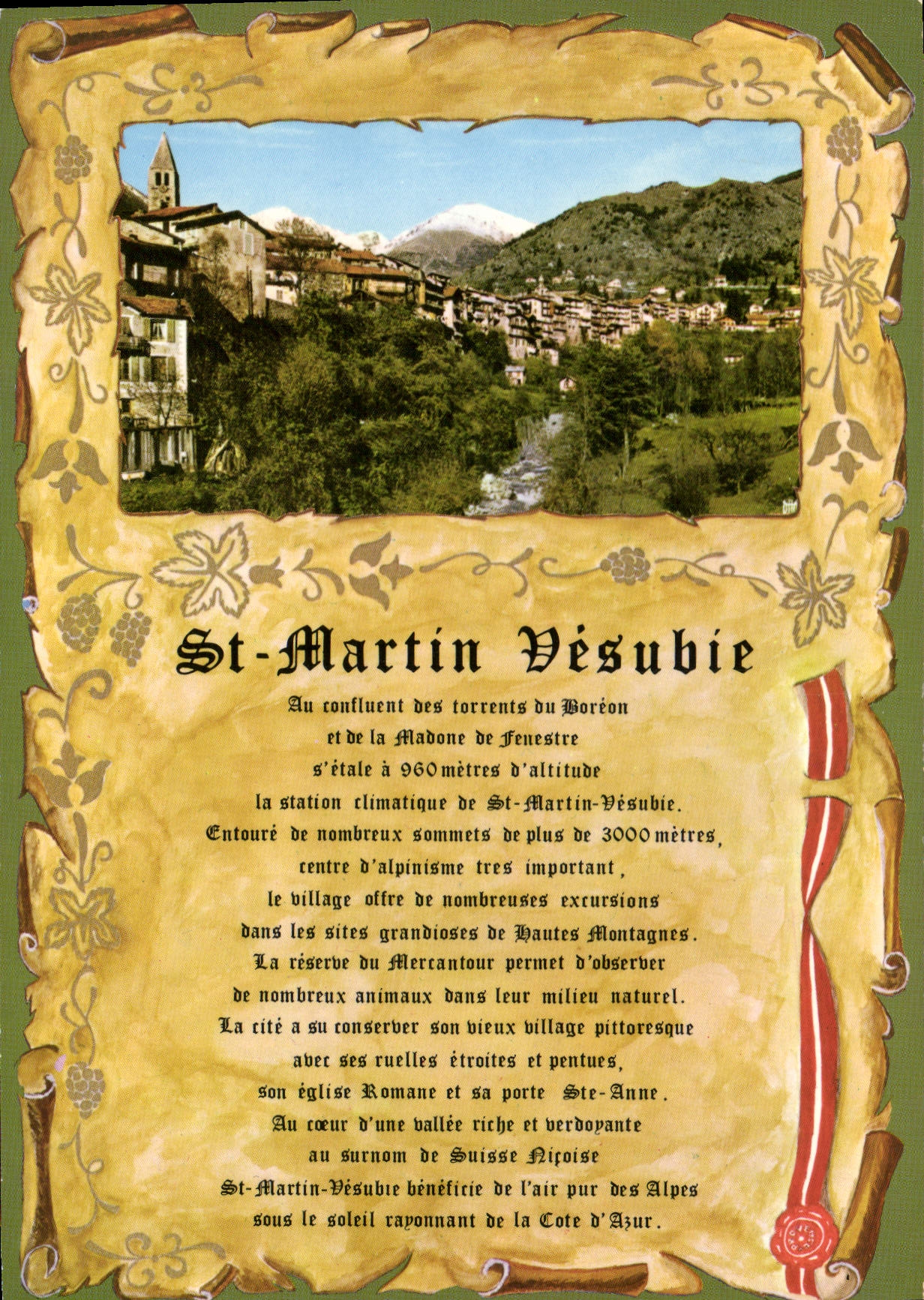 St-Martin-Vésubie — village alpin au confluent des torrents, éditeur ADIA