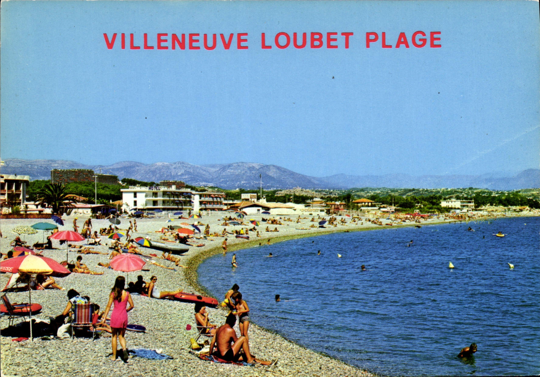 Villeneuve-Loubet Plage — plage de galets animée — Éditions Gilletta, n° 540