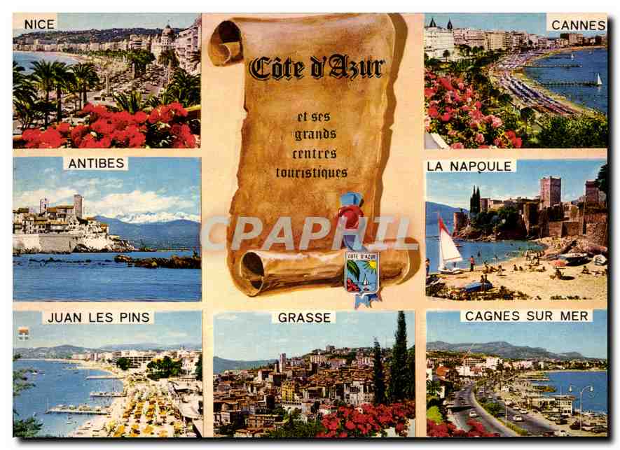 CPM Cote d'Azur Cannes Antibes Juan Les Pins La Napoule Grasse Cagnes sur Mer 