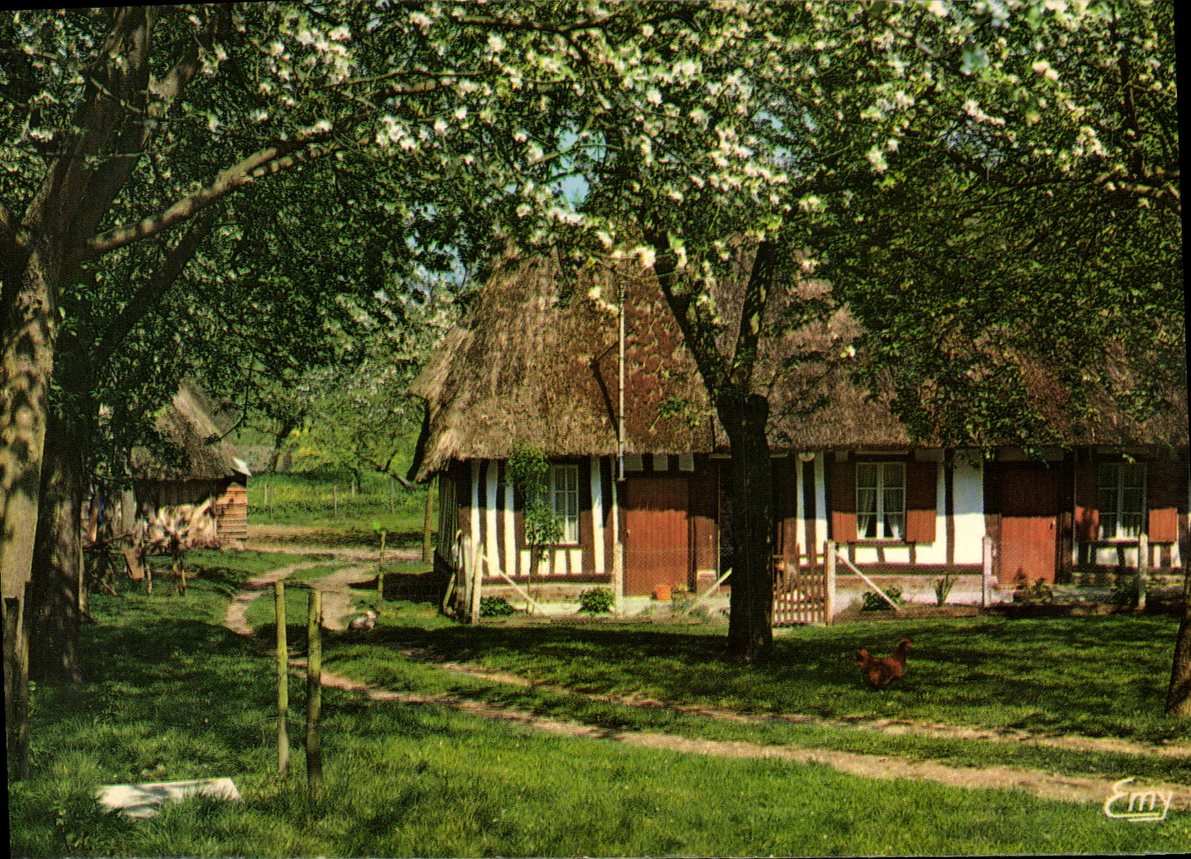 Normannische Hütte — Frühling — Éditions Normandes LE GOUBEY, Nr. 9