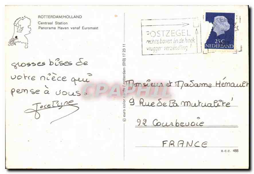 Rotterdam — city of to-morrow — euro color cards (010) 17 23 11 — Reverso