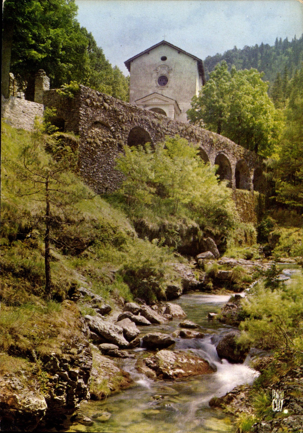 CPM Paysages de France la Brique Alpes Maritimes le Sanctuaire de Notre Dame des Fontaine 