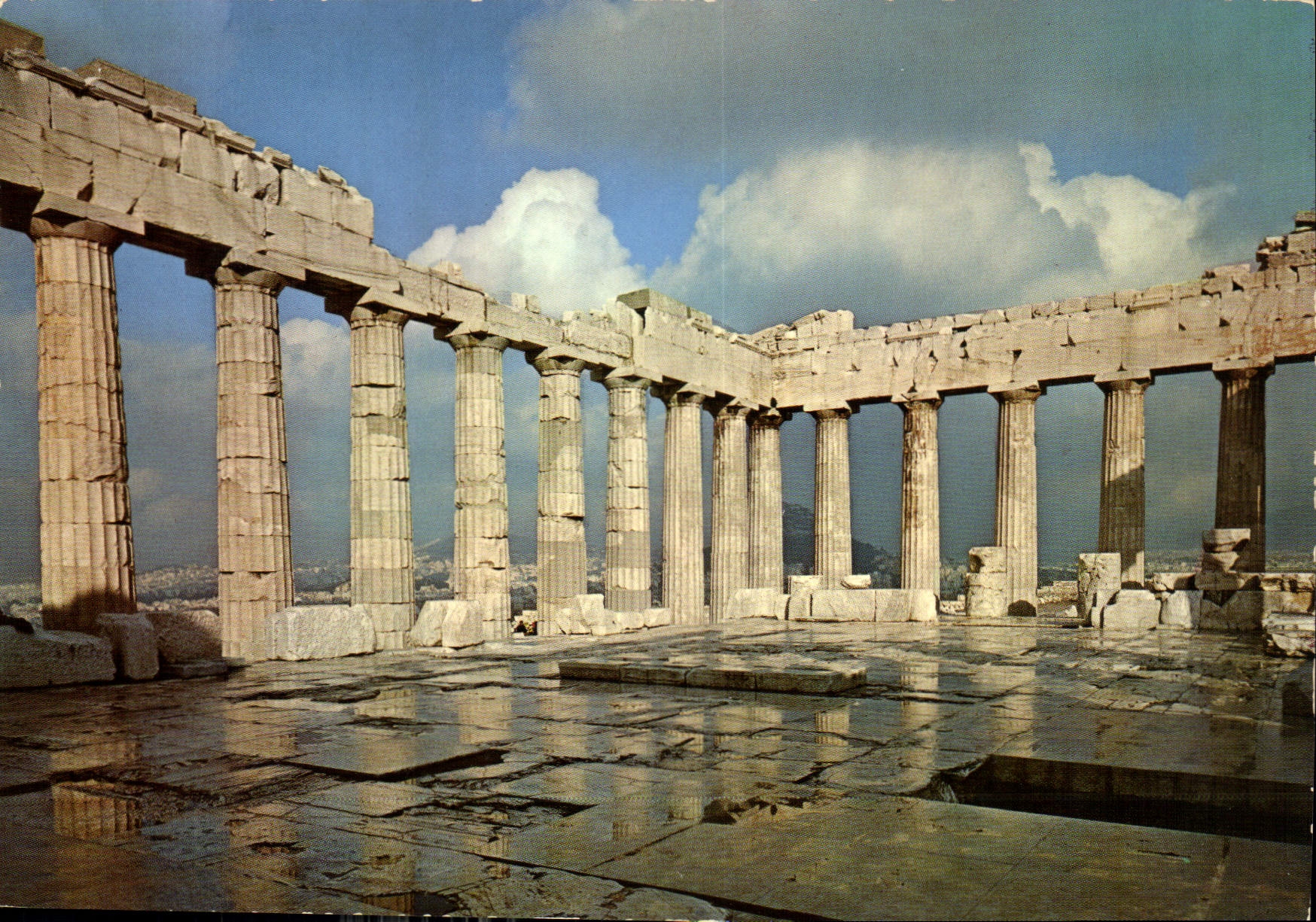 CPM Athenes l'Acropoli le Parthenon vue de l'Interieur 