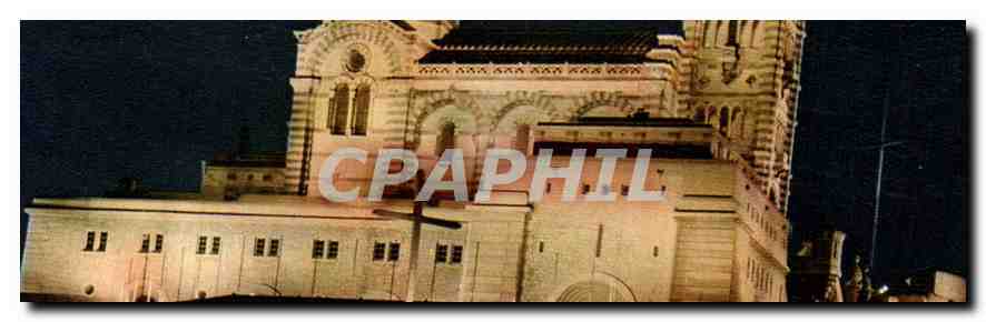 CPM Reflets de Provence Marseille B du r Notre Dame de la Garde la nuit 