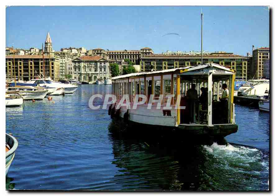 CPM Marseille Le Ferty Boat dans le Port Bateau