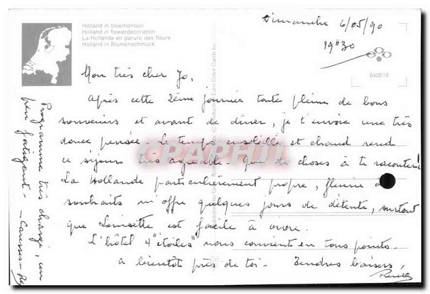 CPM La Hollande en parute des fleurs  — Rückseite